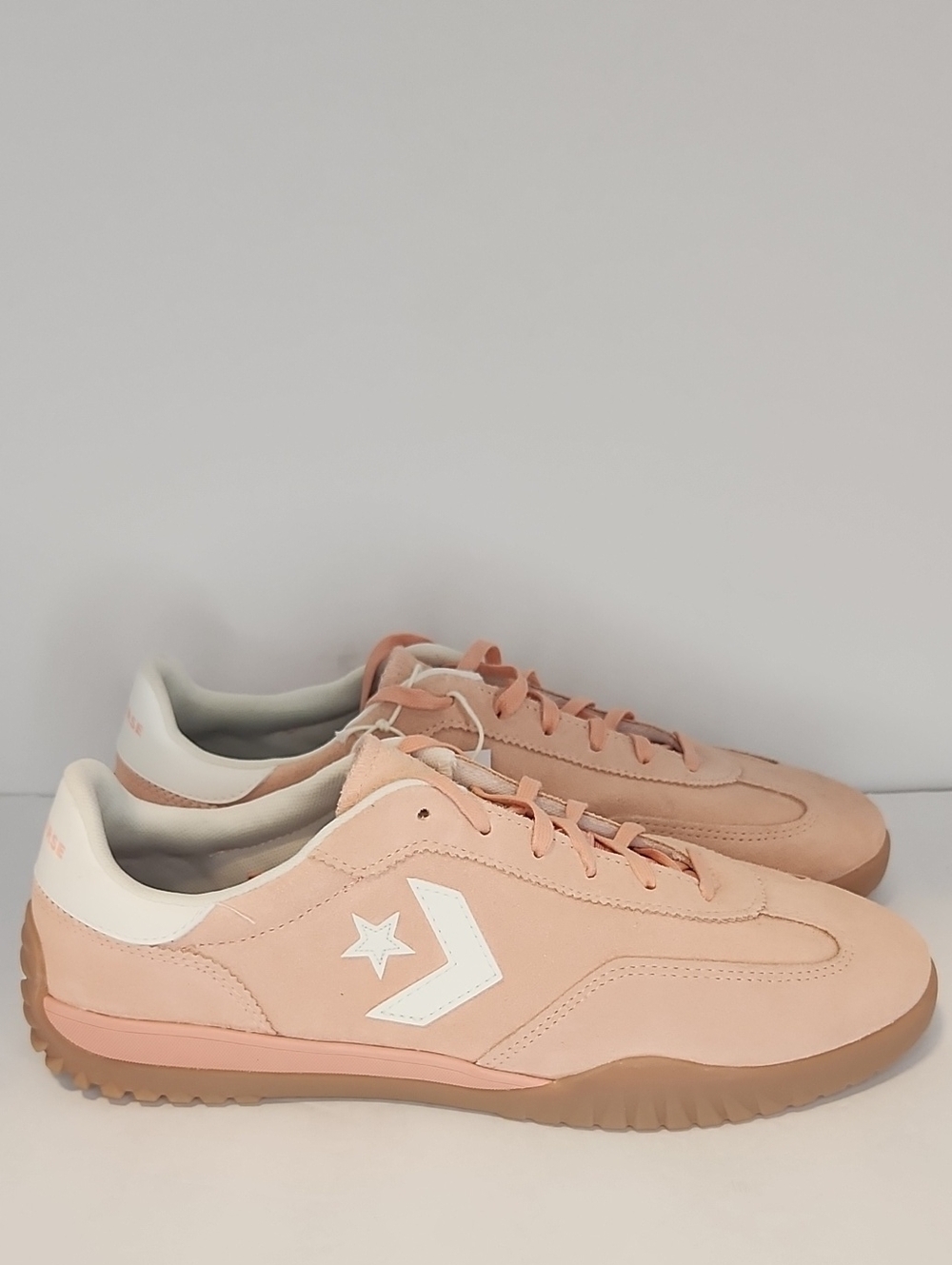 Converse Pink Low-Top Sneakers with White Logo & A Gum Bottom